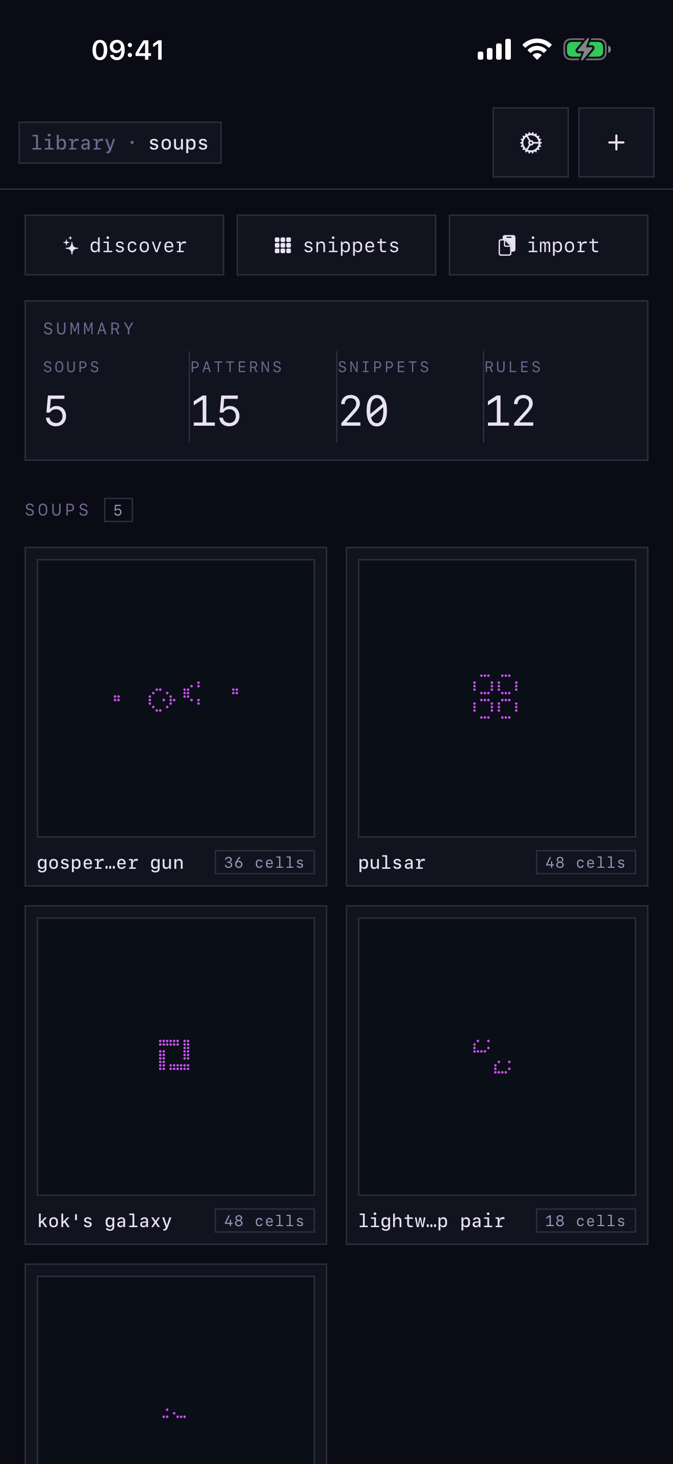 neon pattern library